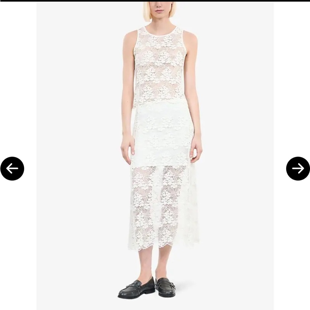 NWT The Kooples Lace MIDI skirt
